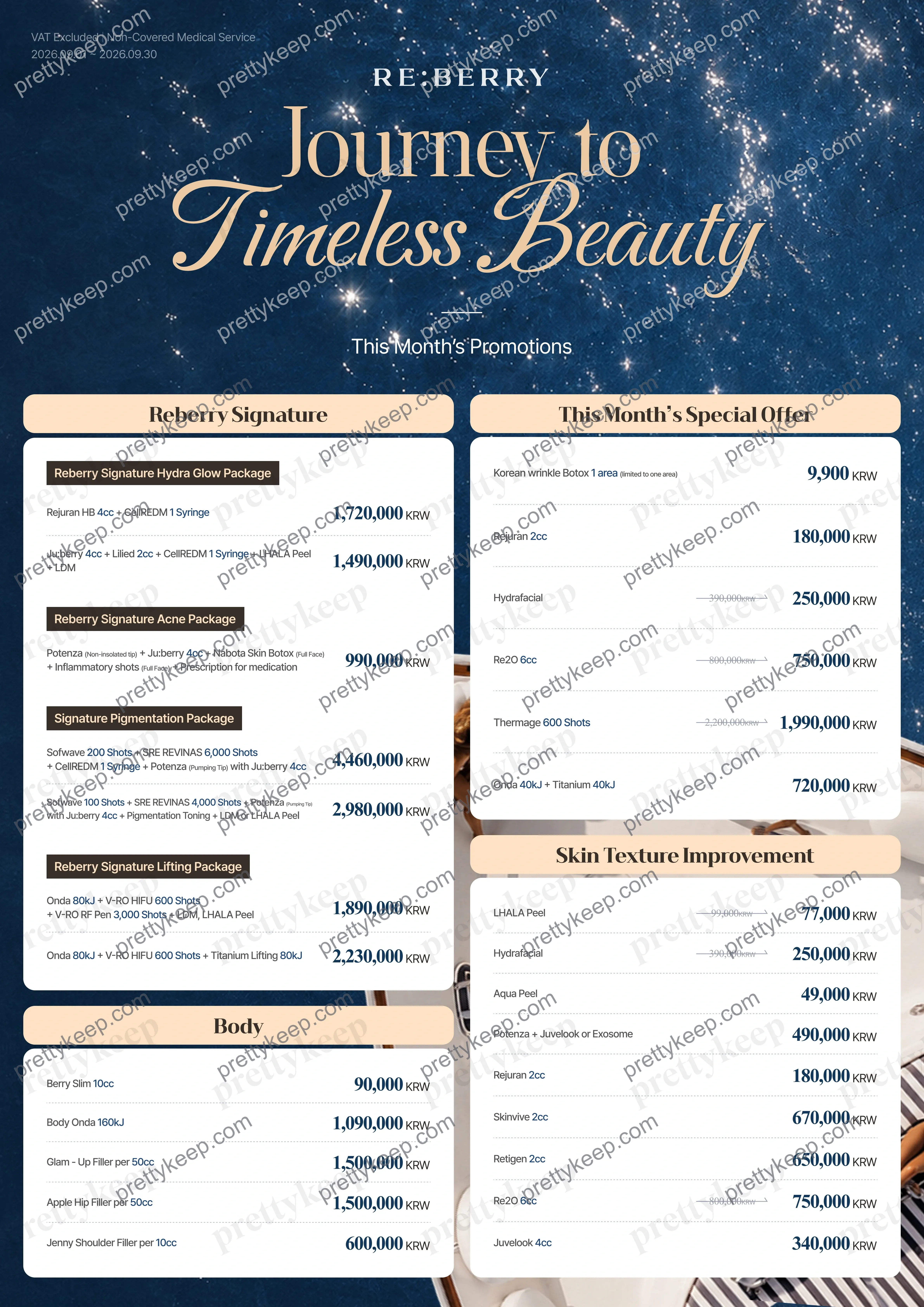 September Promotion · Journey to Timeless Beauty 1