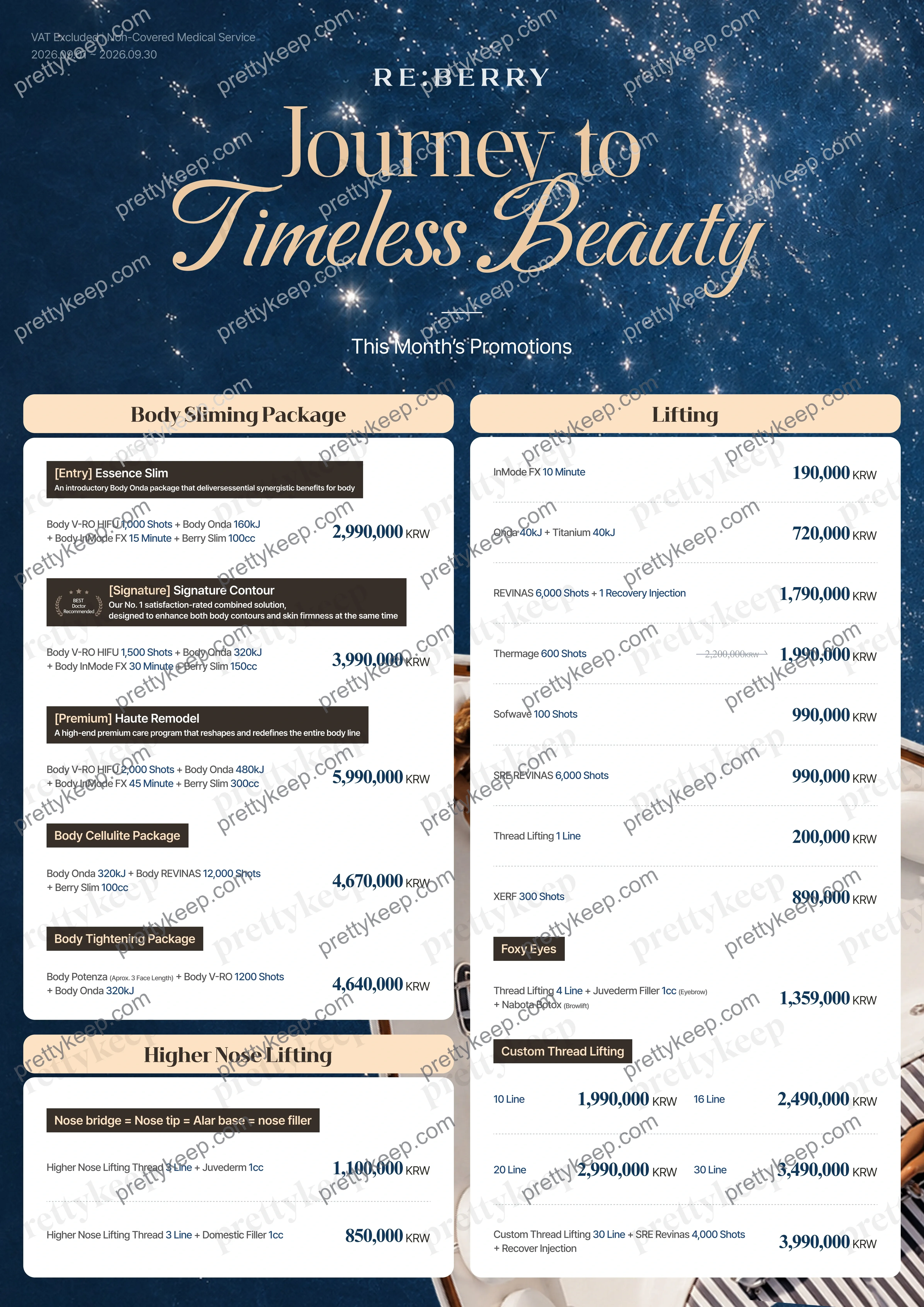 September Promotion · Journey to Timeless Beauty 2