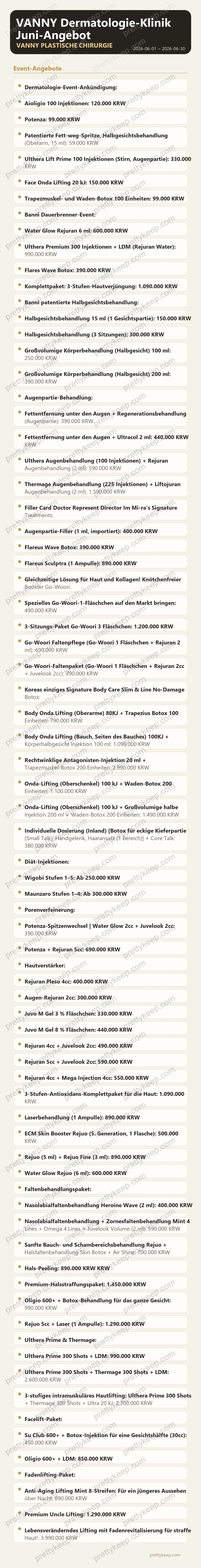 VANNY Dermatologie-Klinik Juni-Angebot 1