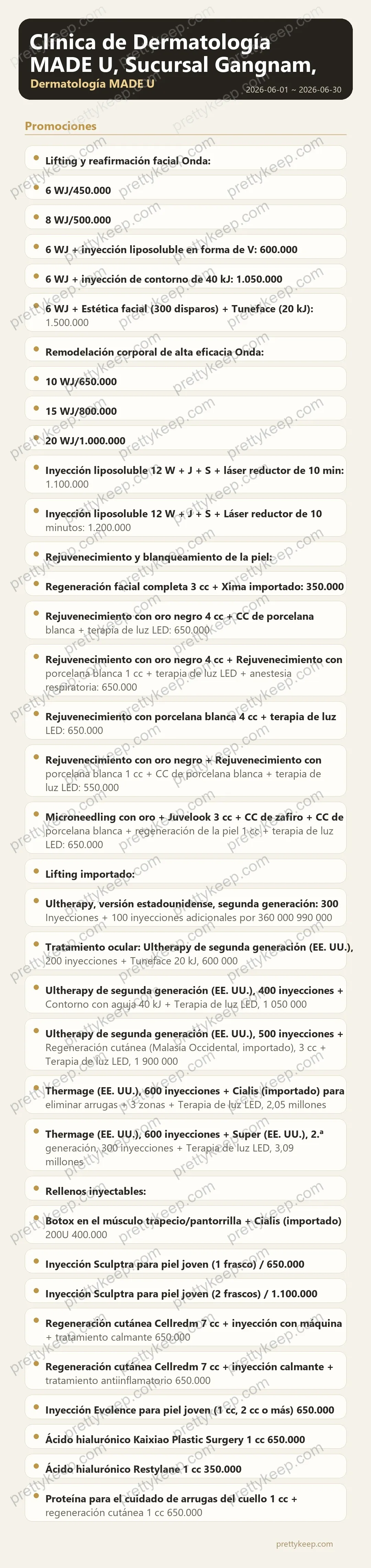 Clínica de Dermatología MADE U, Sucursal Gangnam, Evento de junio 1