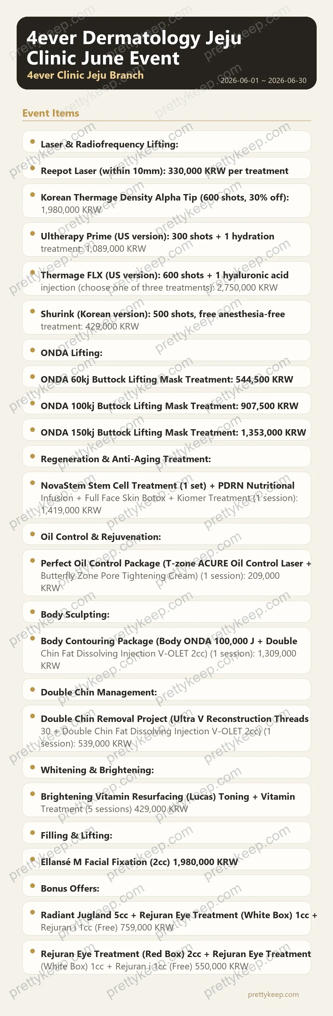 4ever Dermatology Jeju Clinic June Event 1