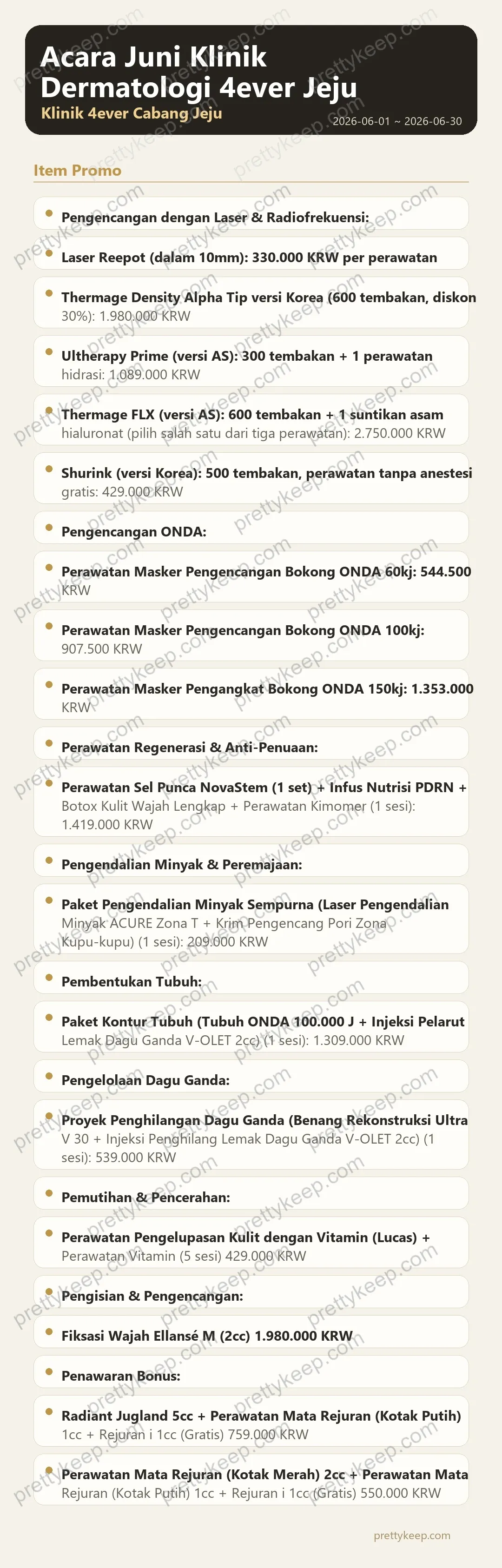 Acara Juni Klinik Dermatologi 4ever Jeju 1