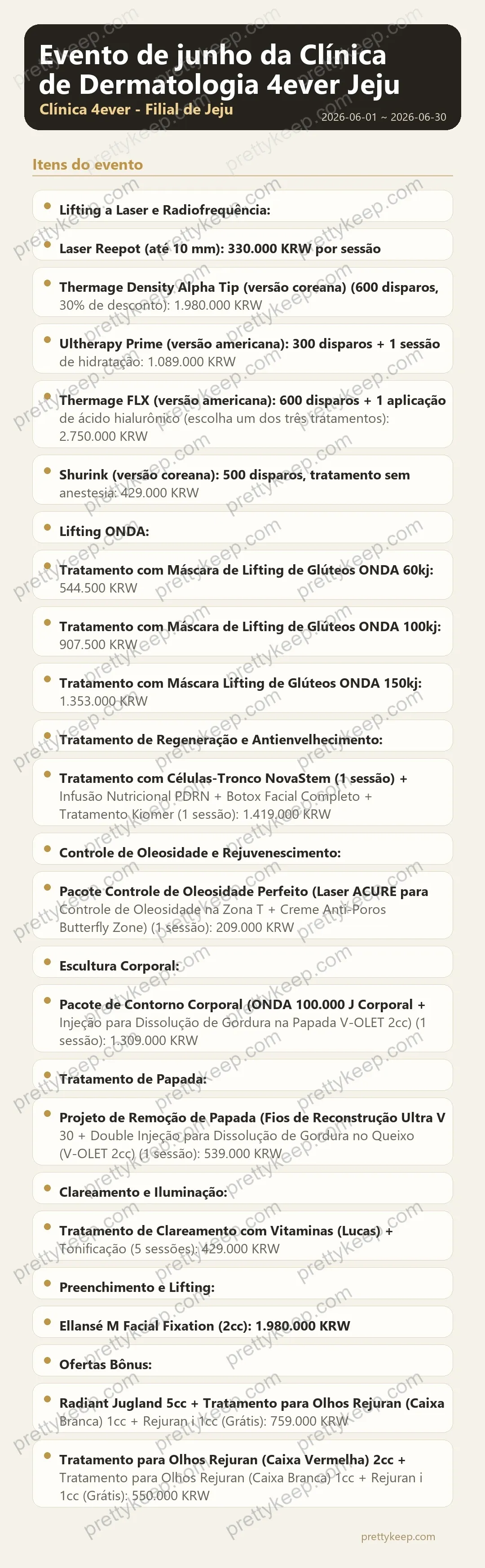 Evento de junho da Clínica de Dermatologia 4ever Jeju 1