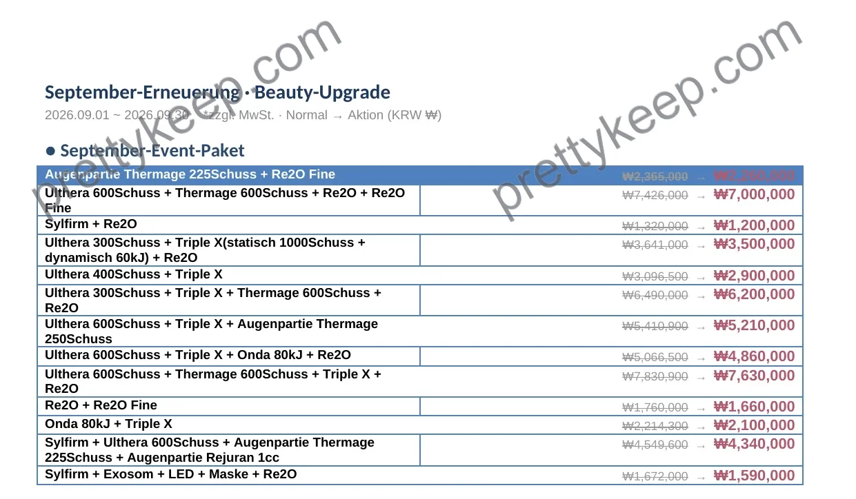 September-Erneuerung · Beauty-Upgrade 1