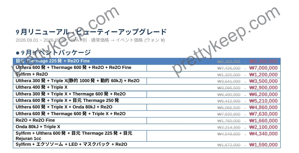9月リニューアル · ビューティーアップグレード 1