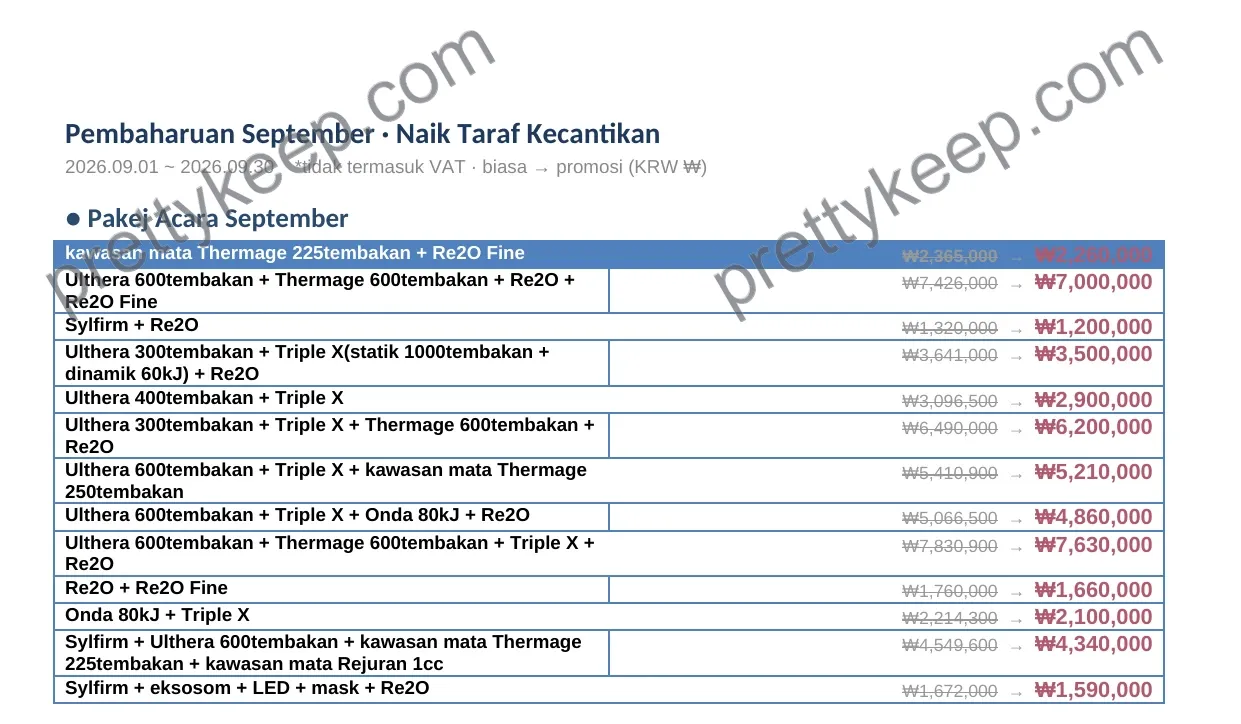 Pembaharuan September · Naik Taraf Kecantikan 1