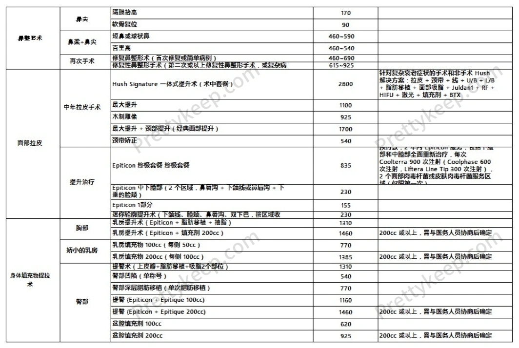 HERSHE整形外科 PRICE 02