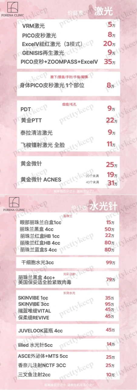 Forena 皮肤科 PRICE 10