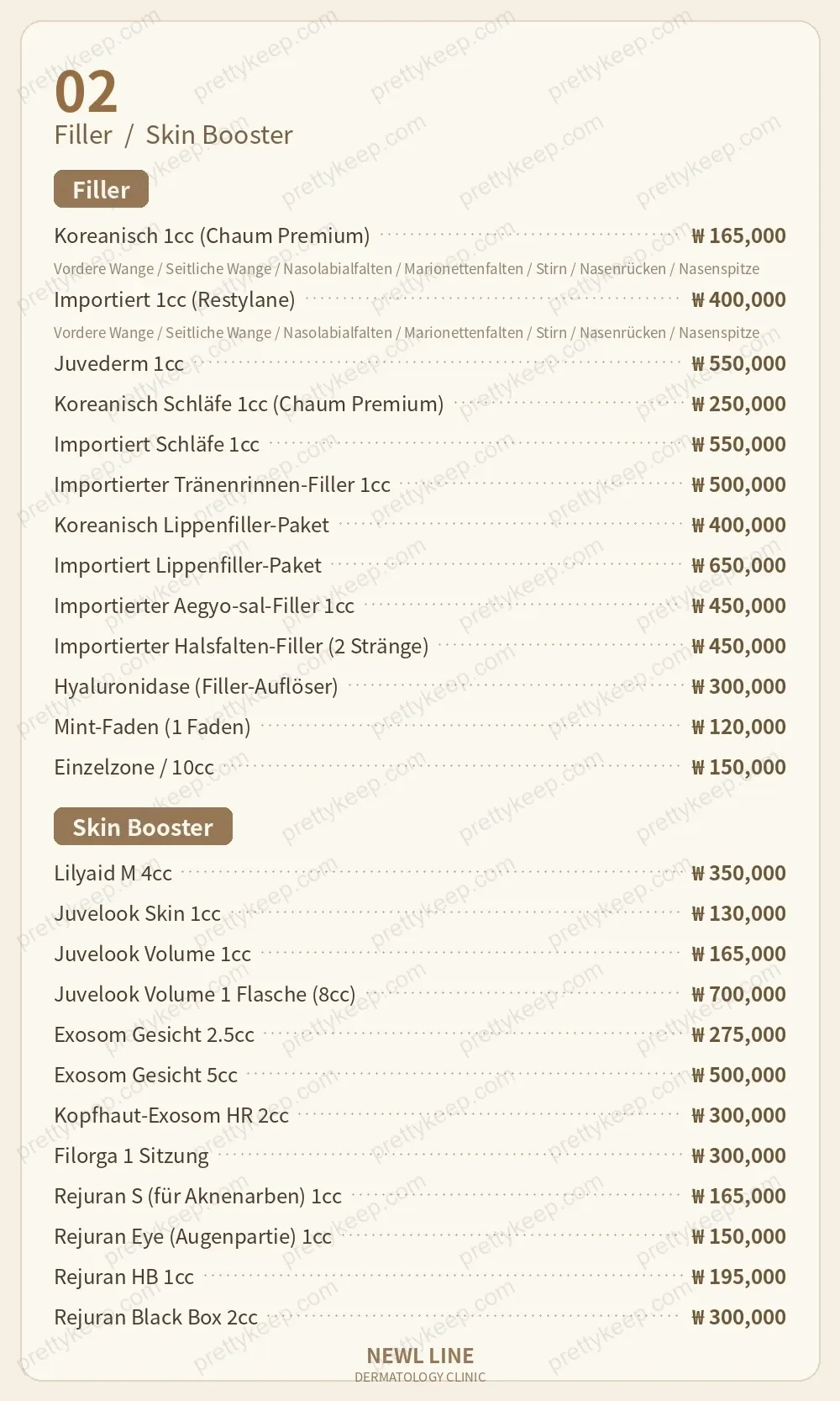 Newl Line Klinik PRICE 01