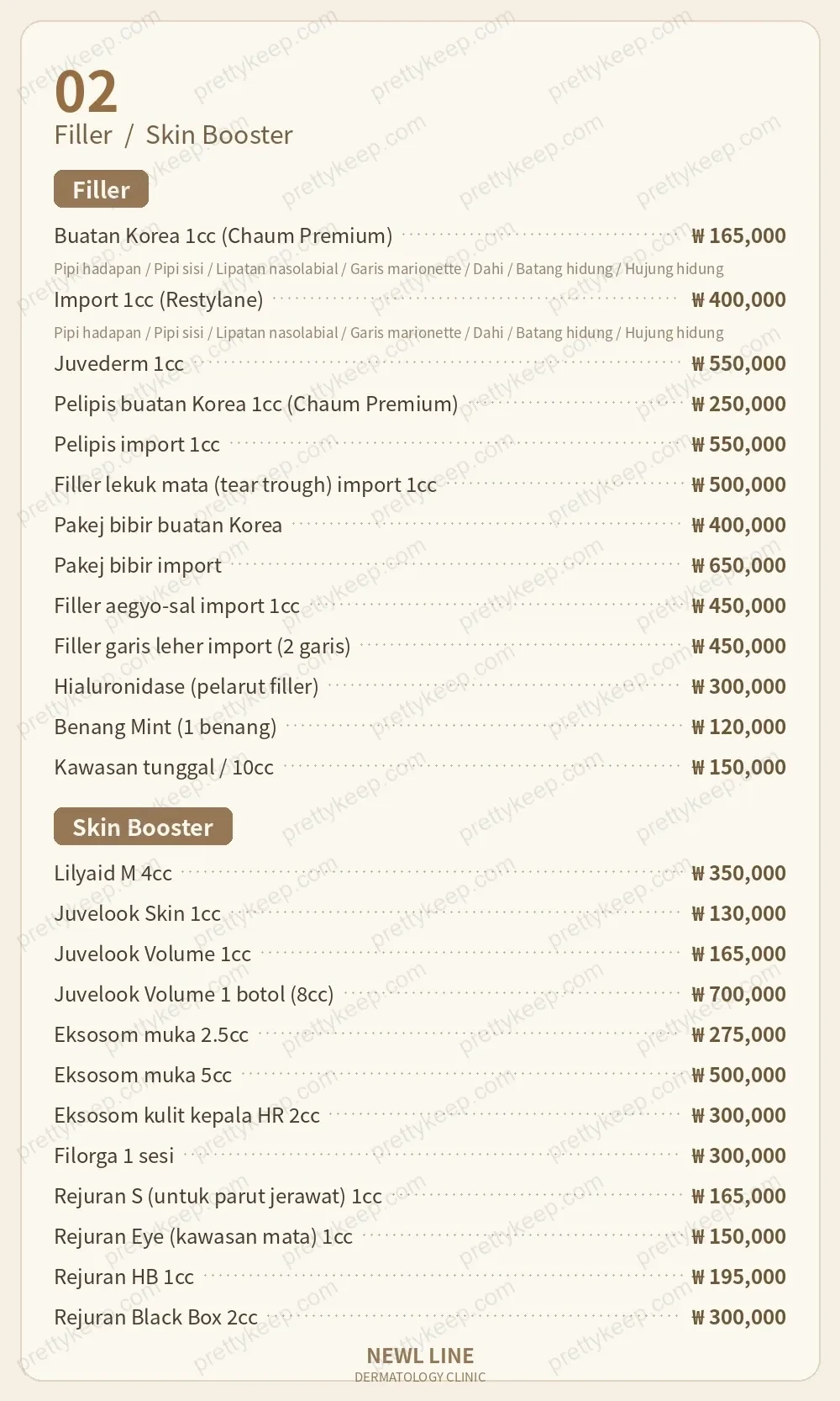 Klinik Newl Line PRICE 01