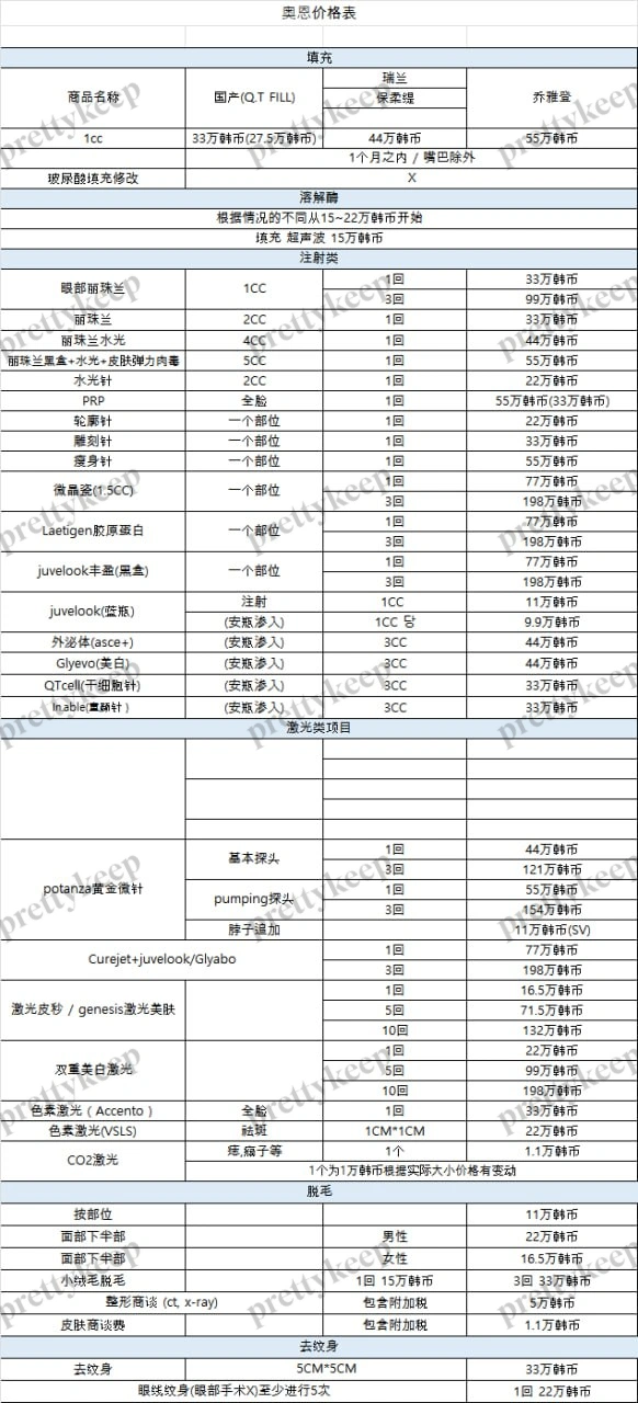 江南ON皮肤科 PRICE 01