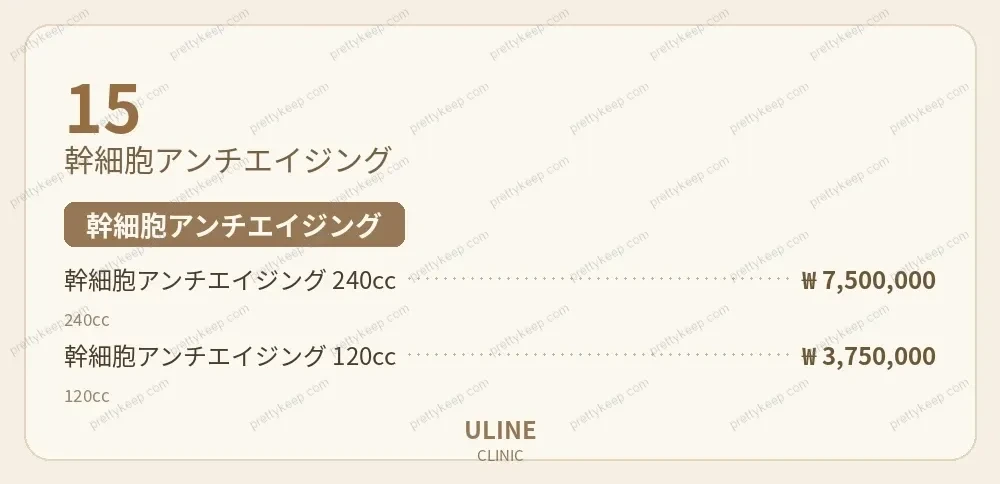 ULINEクリニック PRICE 10