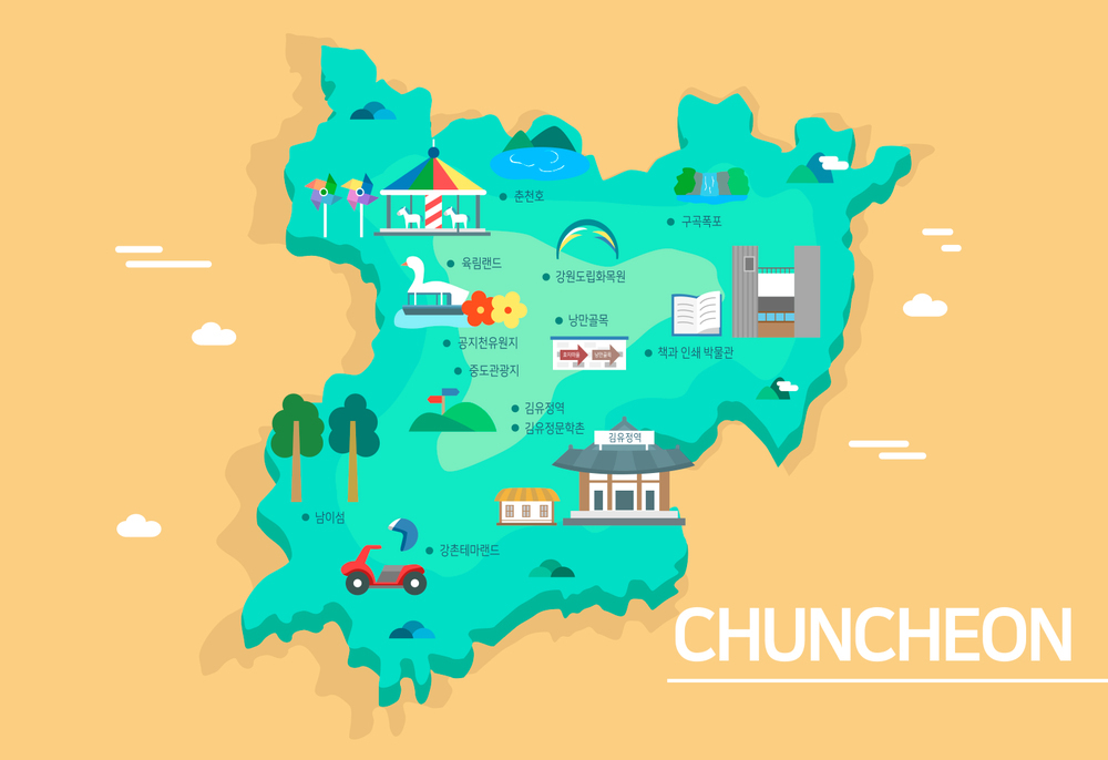 Chuncheon, Hàn Quốc: Một thành phố lãng mạn được bao quanh bởi hồ và núi.
