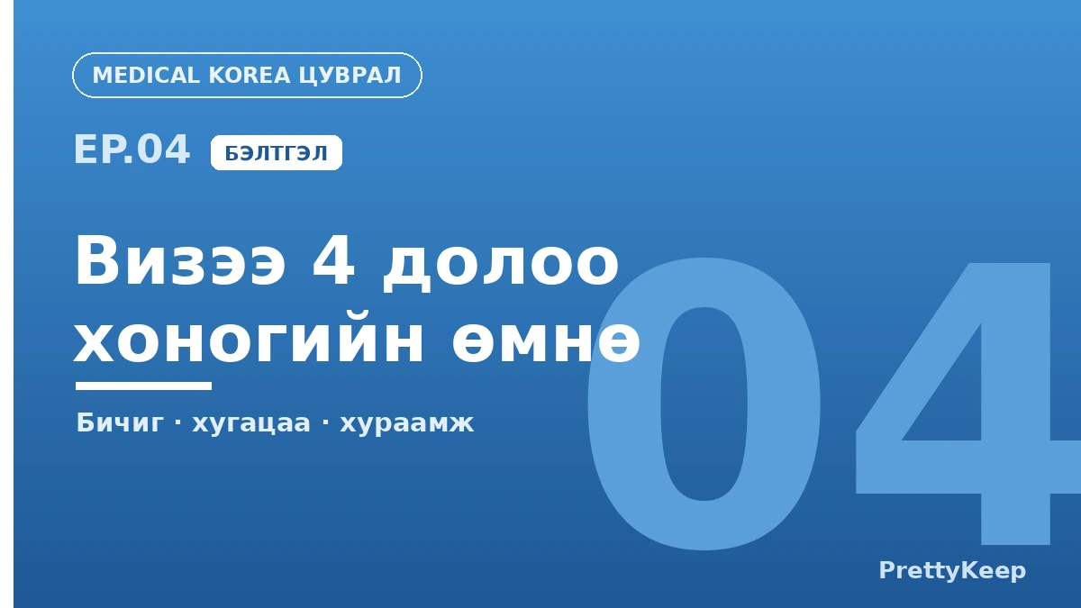 Солонгосын эмнэлгийн виз ба бүх үйл явц — зөвлөгөөнөөс эх орон руугаа буцах хүртэл (Гадаад өвчтөнд зориулсан гарын авлага 2026) 3