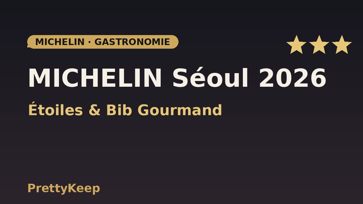 Le guide complet MICHELIN Séoul 2026 — Étoiles & Bib Gourmand 1