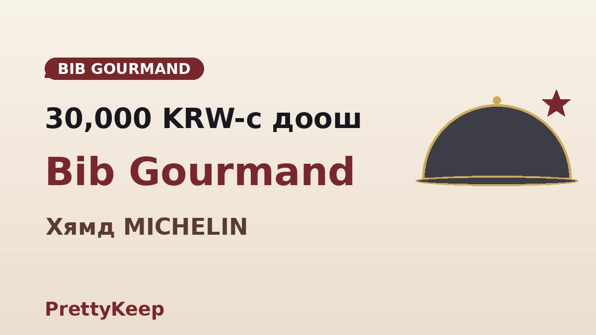 Сөүлийн MICHELIN гарын авлага 2026 бүрэн эмхэтгэл — Од & Bib Gourmand 3