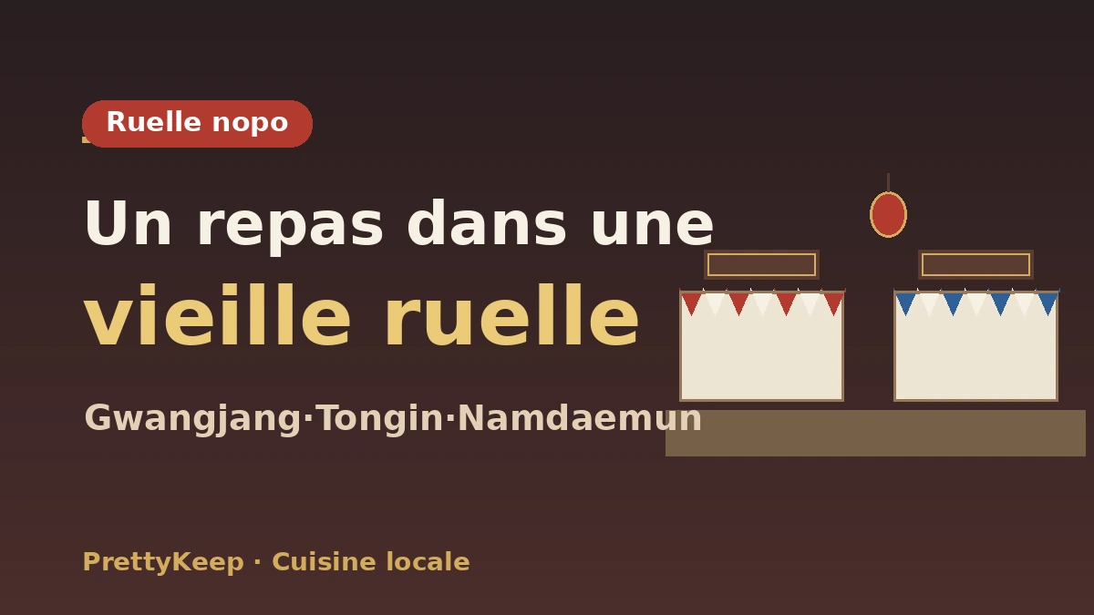 Guide complet des vieilles gargotes de marché traditionnel & du baekban — Une table locale au meilleur rapport qualité-prix 2