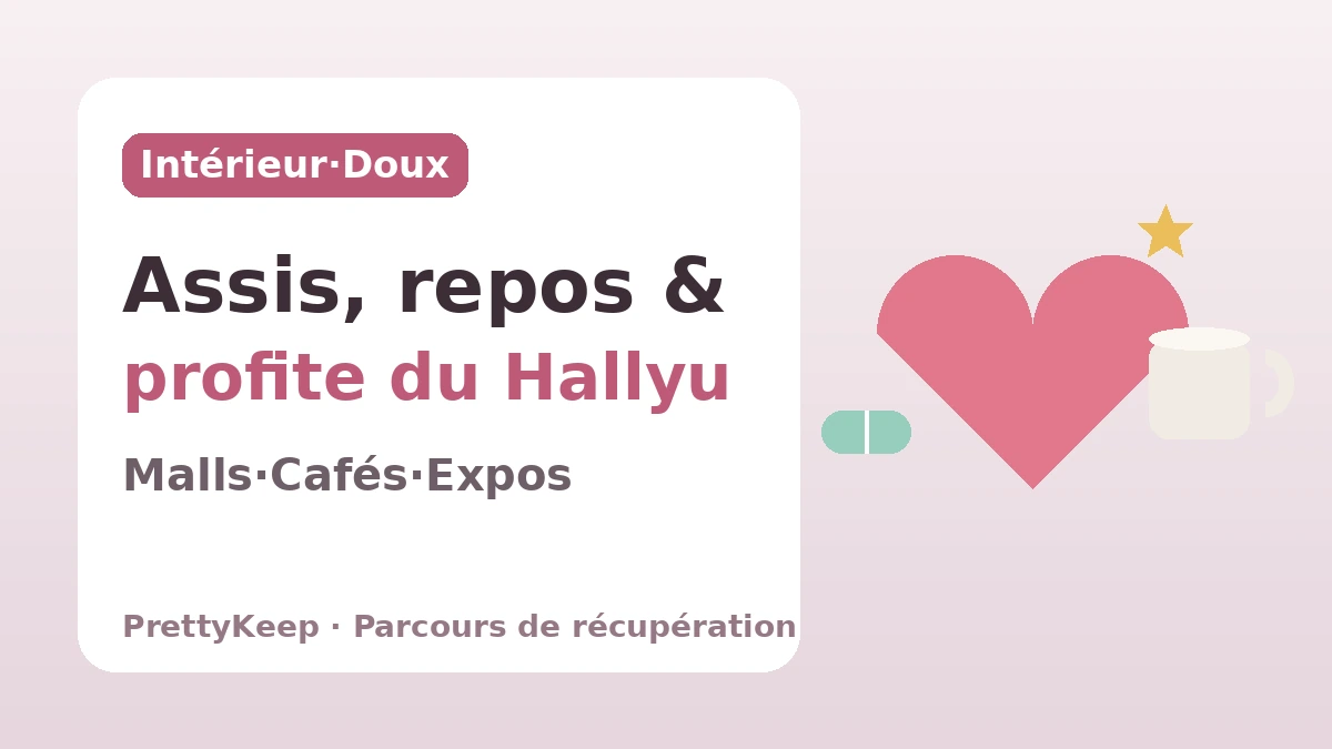 Guide complet du parcours de récupération tout-en-un K-culture — 7 expériences hallyu en intérieur après l'intervention 2