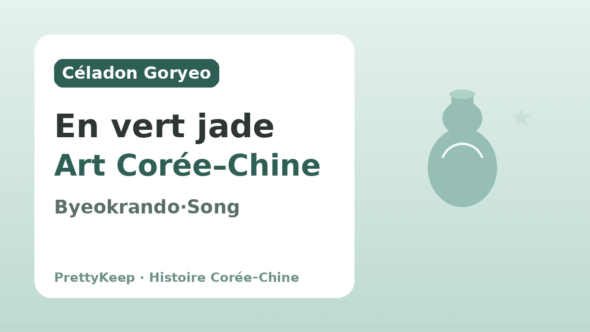 Le Byeokrando de Goryeo et le commerce avec la Chine des Song — L'échange culturel Corée–Chine contenu dans le céladon 1