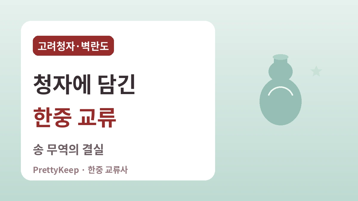 고려 벽란도와 송나라 무역 — 청자에 담긴 한중 문화 교류 1
