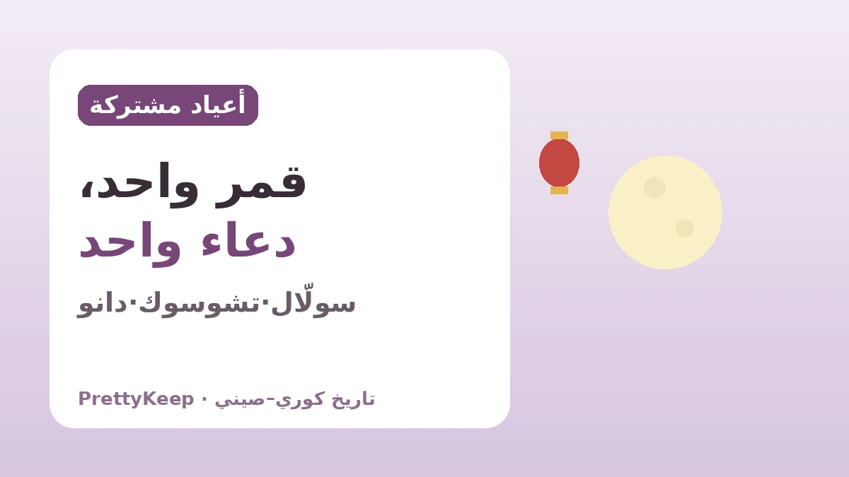 أعياد تحافظ عليها كوريا والصين معاً — القلب المشترك في سولّال وتشوسوك ودانو 1