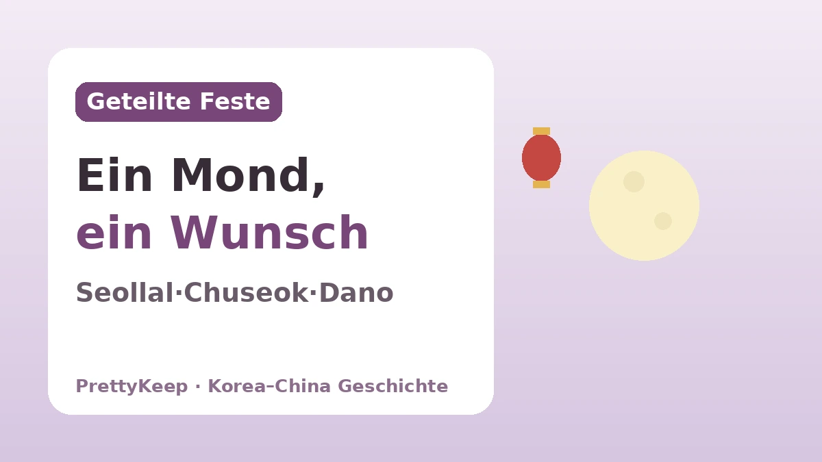 Feste, die Korea und China zusammen bewahren — Das gemeinsame Herz in Seollal, Chuseok und Dano 1