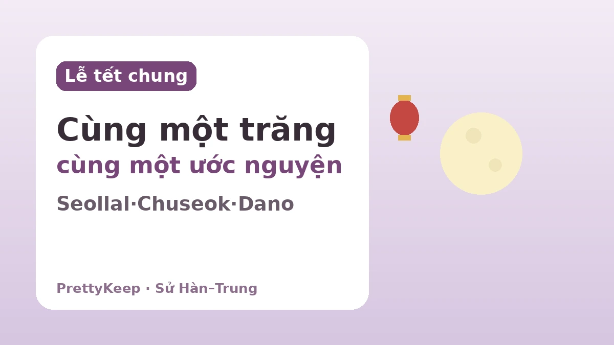 Những dịp lễ Hàn Quốc và Trung Quốc cùng gìn giữ — Tấm lòng chung gửi trong Seollal, Chuseok, Dano 1
