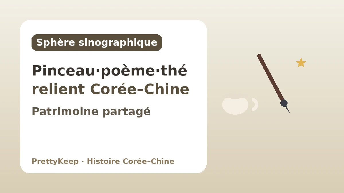 Le patrimoine partagé de la sphère sinographique — Relier la Corée et la Chine par la calligraphie, la poésie classique et la culture du thé 1