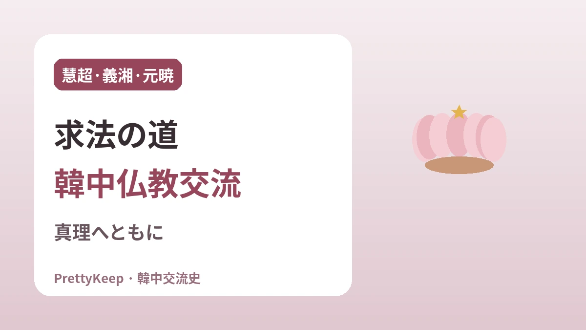 慧超・義湘・元暁 —— 求法の道で続いた韓中仏教交流