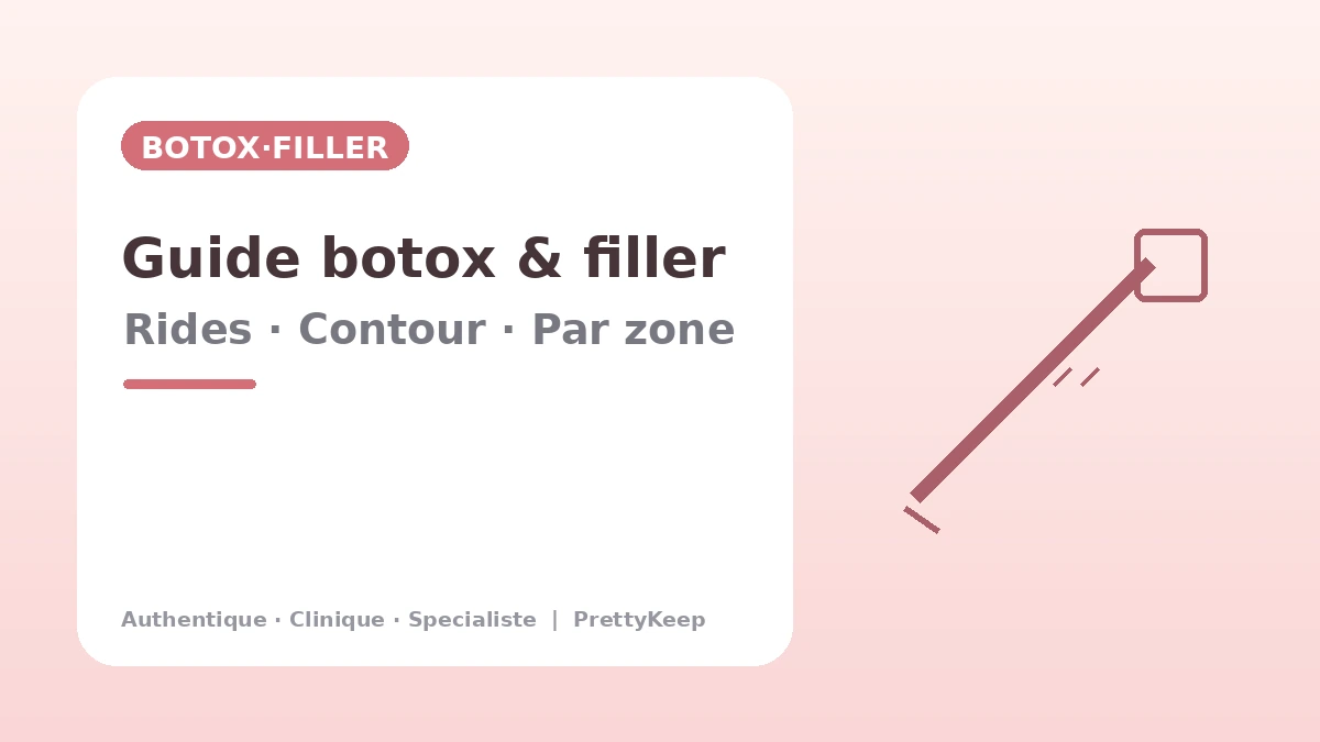 Guide complet du botox & filler — Rides, contour & par zone 1