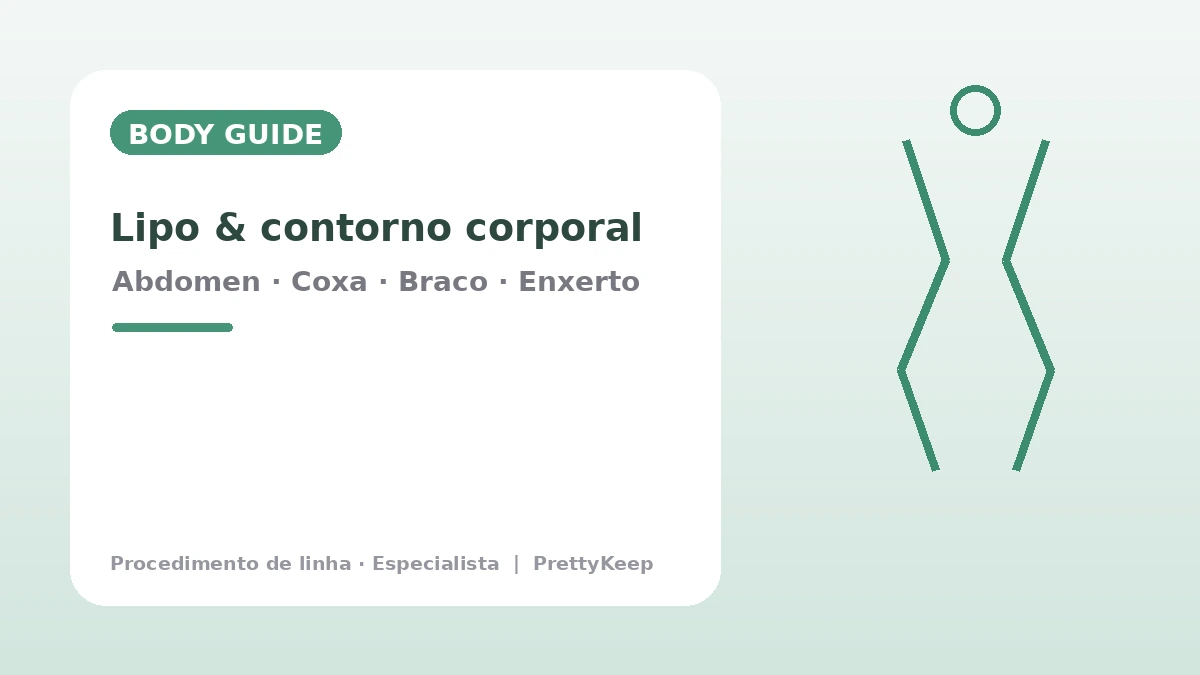 Guia completo de lipoaspiração e contorno corporal — Abdômen, coxa, braço e enxerto de gordura 1