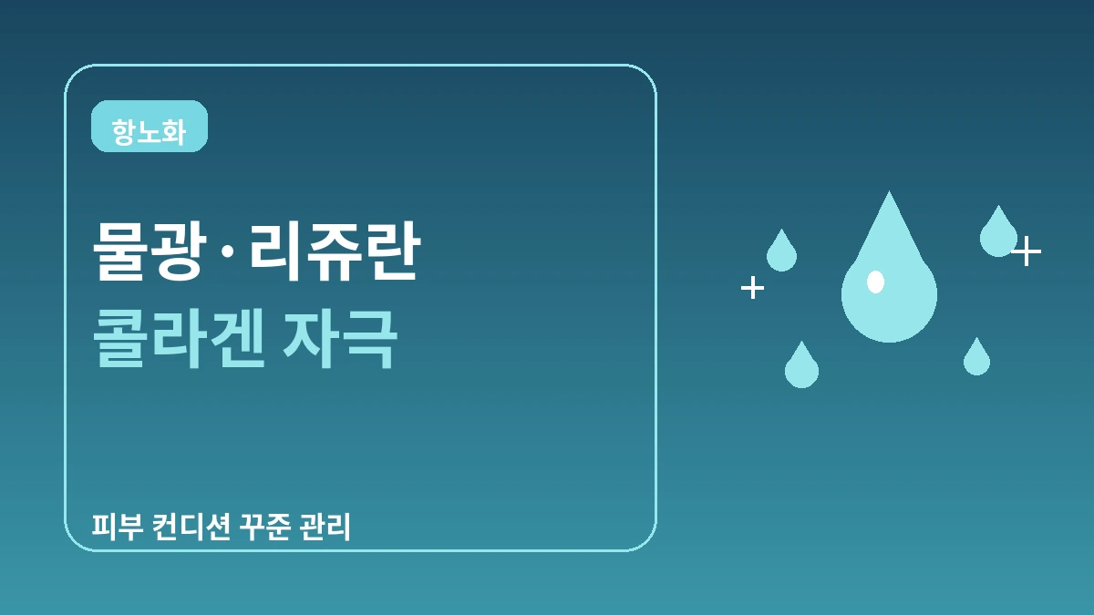 항노화·스킨부스터 완벽 가이드 — 물광·리쥬란·콜라겐 자극 1