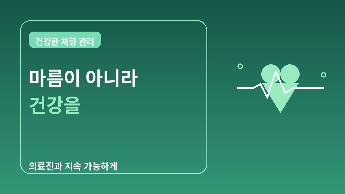 비만·다이어트 클리닉 완벽 가이드 — 건강한 체형 관리 1
