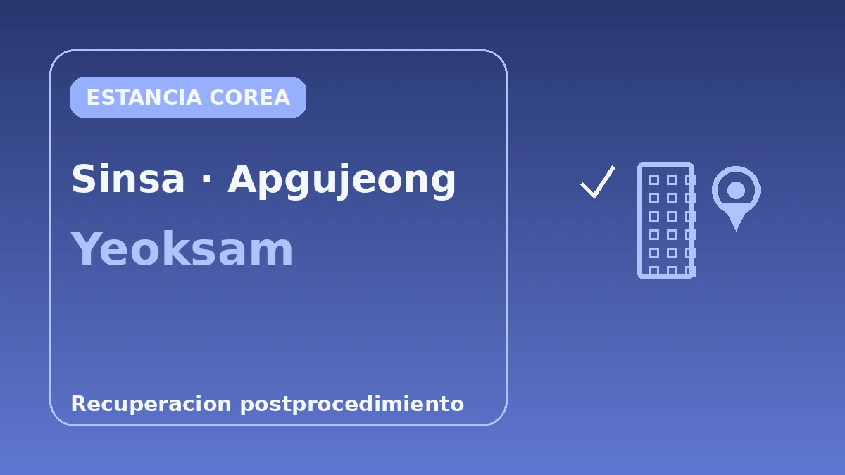 Guía de alojamiento en el distrito de cirugía estética·dermatología de Gangnam — Rutas óptimas para la recuperación postprocedimiento 3