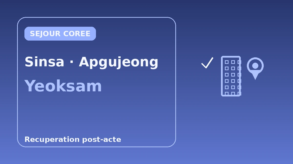 Guide d'hébergement dans le quartier dense de chirurgie esthétique·dermatologie de Gangnam — Itinéraires optimaux pour la récupération post-acte 3