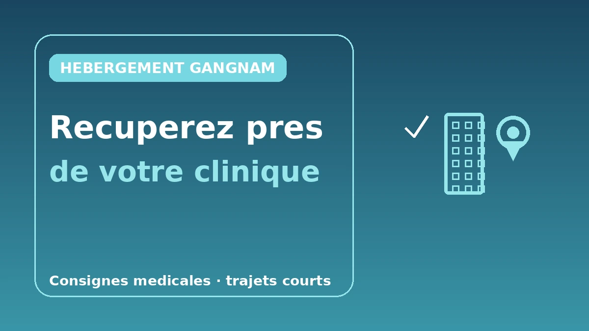 Guide d'hébergement dans le quartier dense de chirurgie esthétique·dermatologie de Gangnam — Itinéraires optimaux pour la récupération post-acte 1