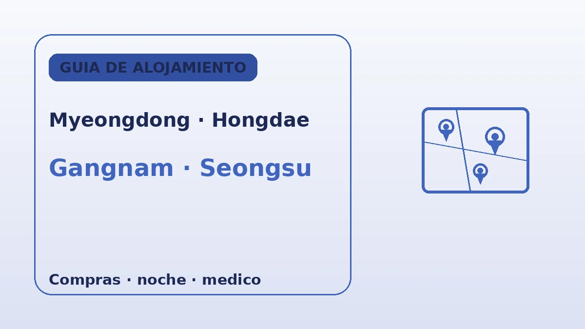 Guía de alojamiento en Seúl por zona — Myeongdong·Hongdae·Gangnam·Seongsu: dónde alojarse 2