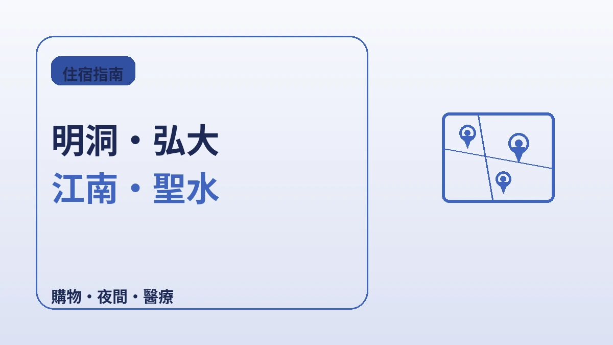 首爾分區住宿指南 — 明洞·弘大·江南·聖水,該住哪裡 2