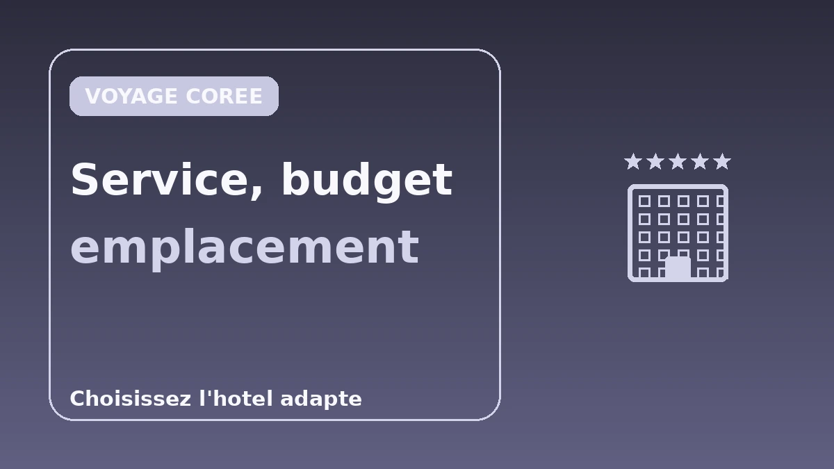 Guide des hôtels de Séoul par catégorie — Hôtels 5 étoiles·boutique·business 3