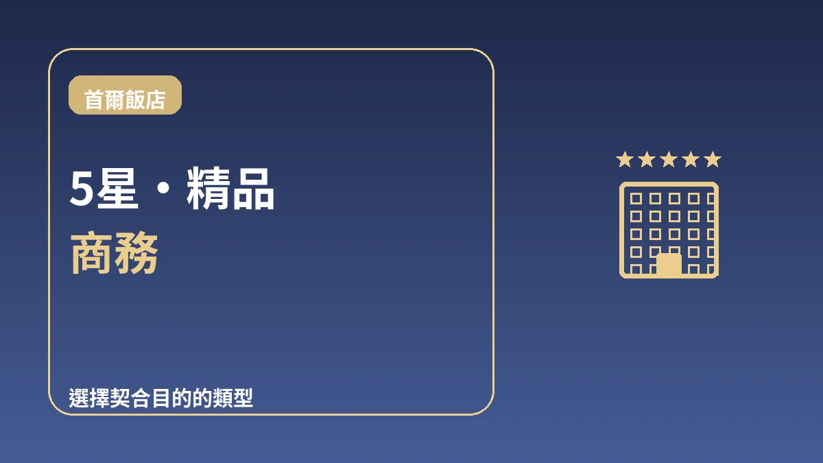 首爾飯店等級指南 — 5星·精品·商務飯店 1