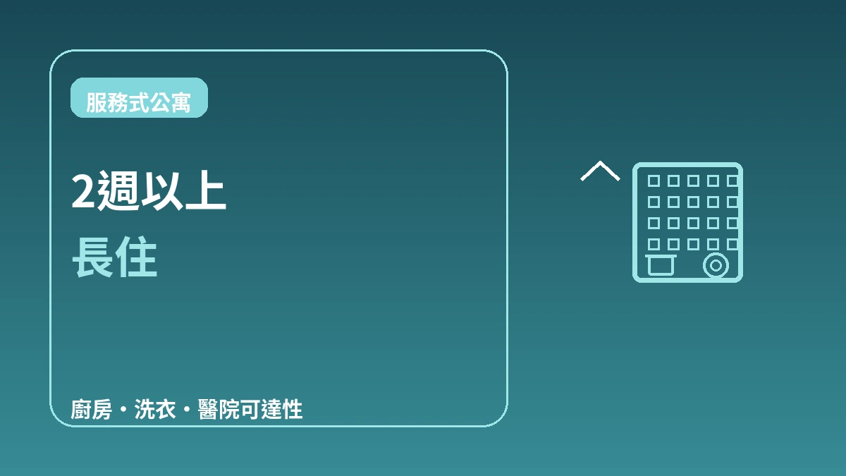 服務式公寓·長住指南 — 2週以上長住 1