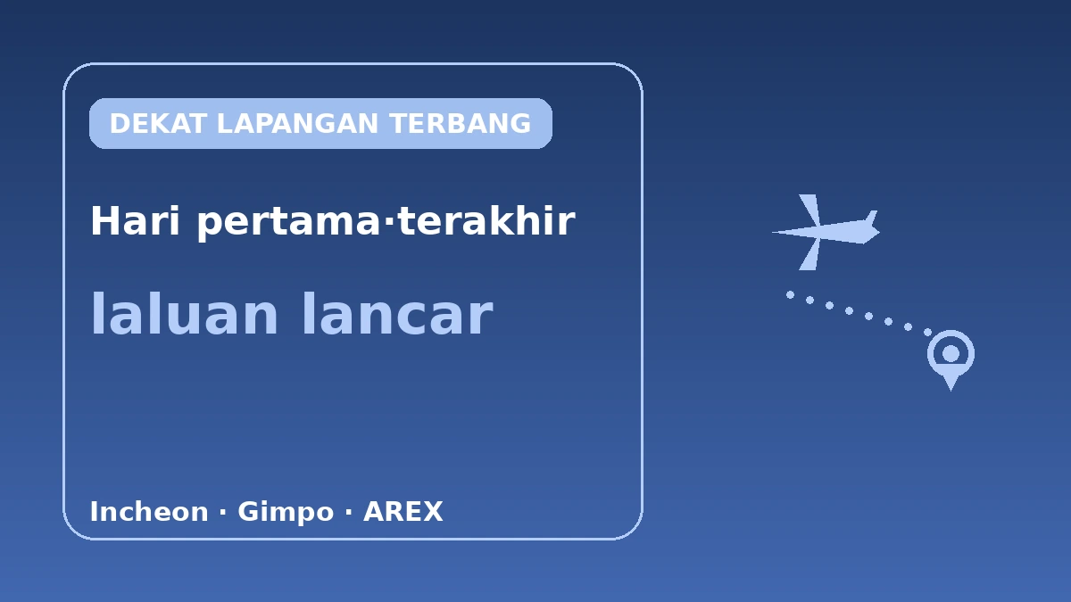 Penginapan dengan Akses Lapangan Terbang Baik — Panduan Laluan Hari Pertama·Terakhir (Incheon·Gimpo) 1