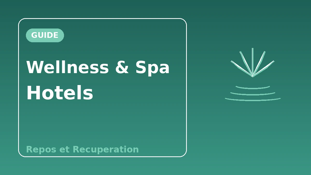 Guide des hôtels wellness·spa — Repos et récupération après une intervention 1