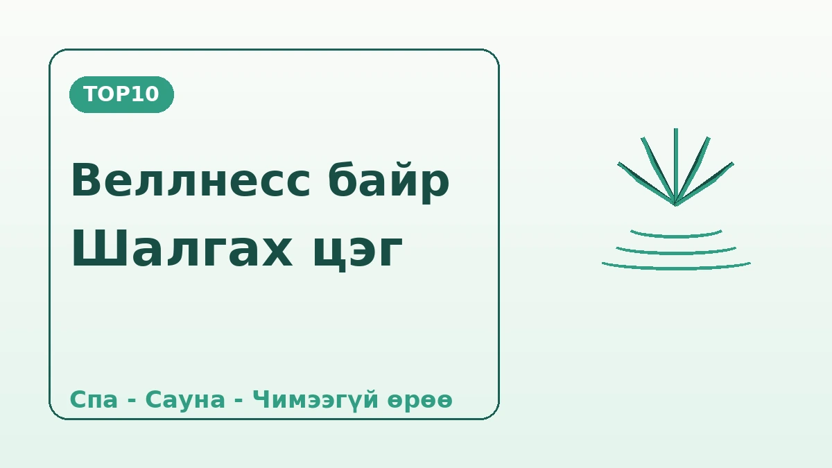 Веллнесс·спа зочид буудлын гарын авлага — Процедурын дараах амралт ба эдгэрэлтийн байр 2