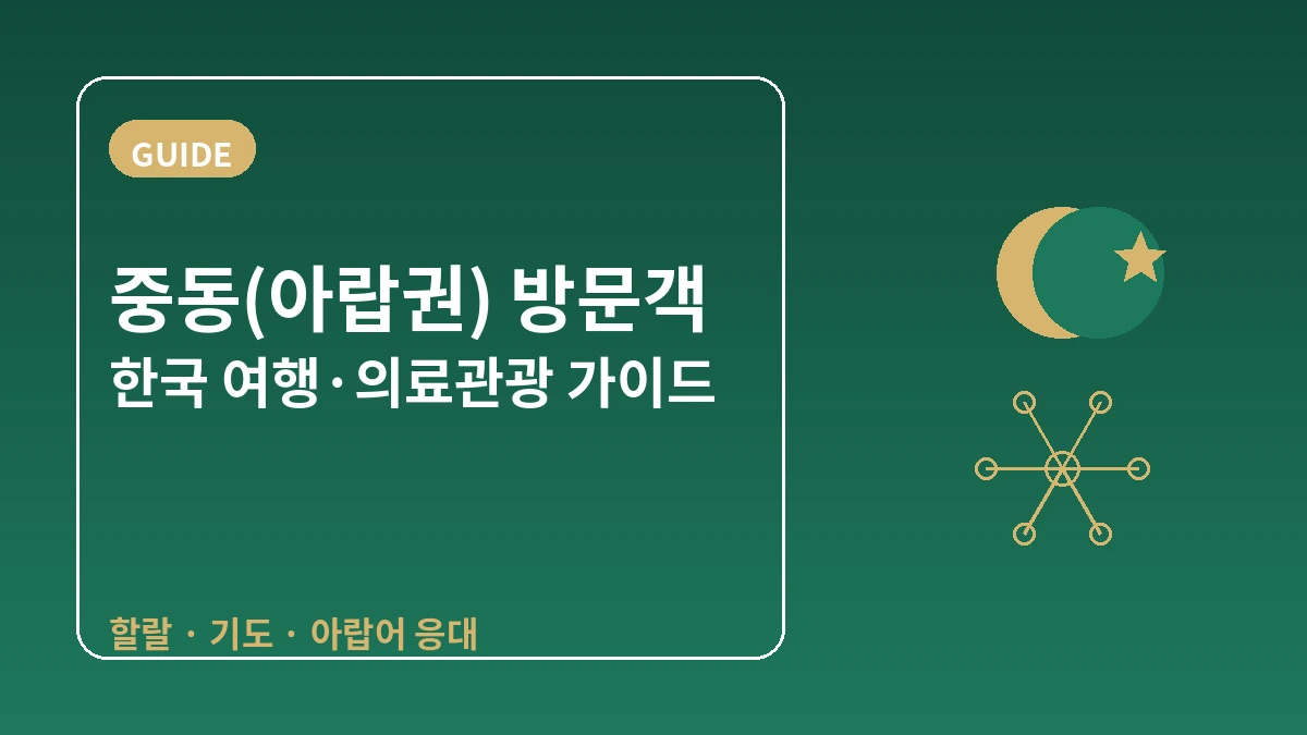 중동(아랍권) 방문객을 위한 한국 가이드 — 할랄·기도·아랍어 응대 1