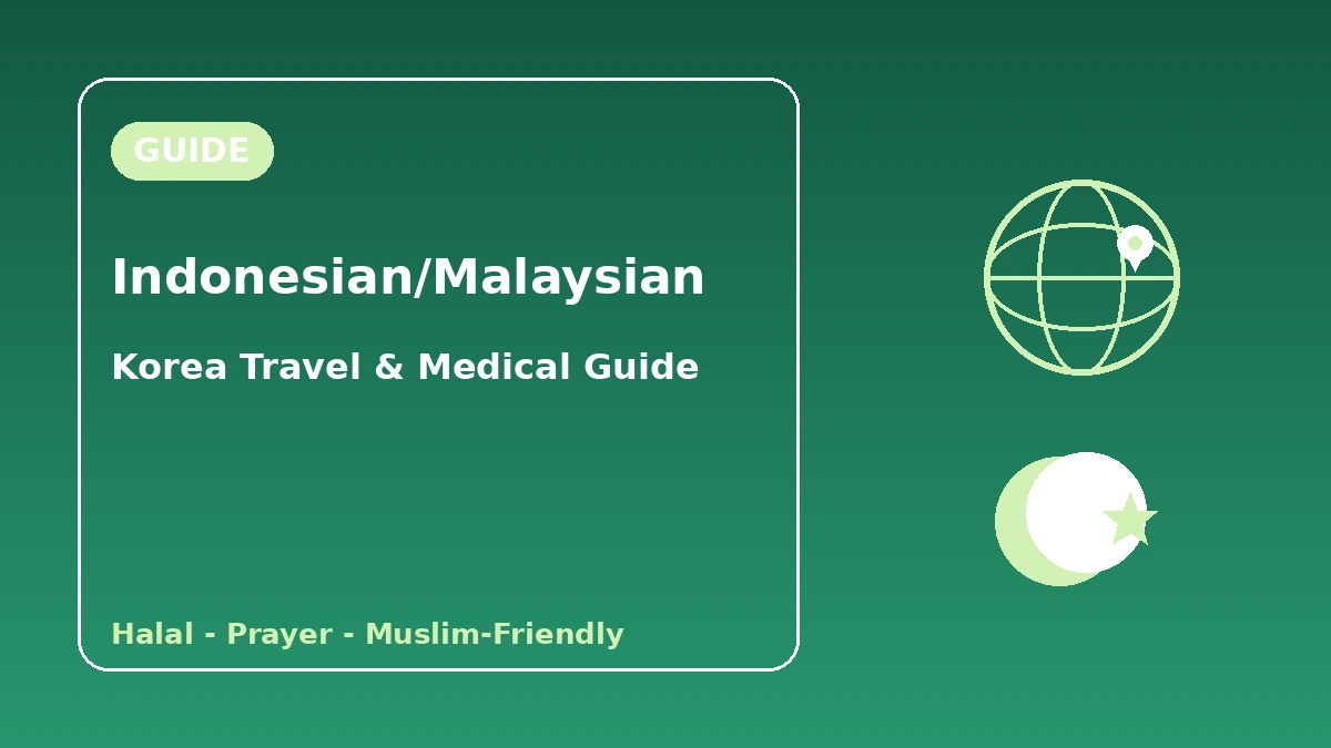 Korea Guide for Indonesian·Malaysian Visitors — Halal·Prayer·Muslim-Friendly Convenience 1