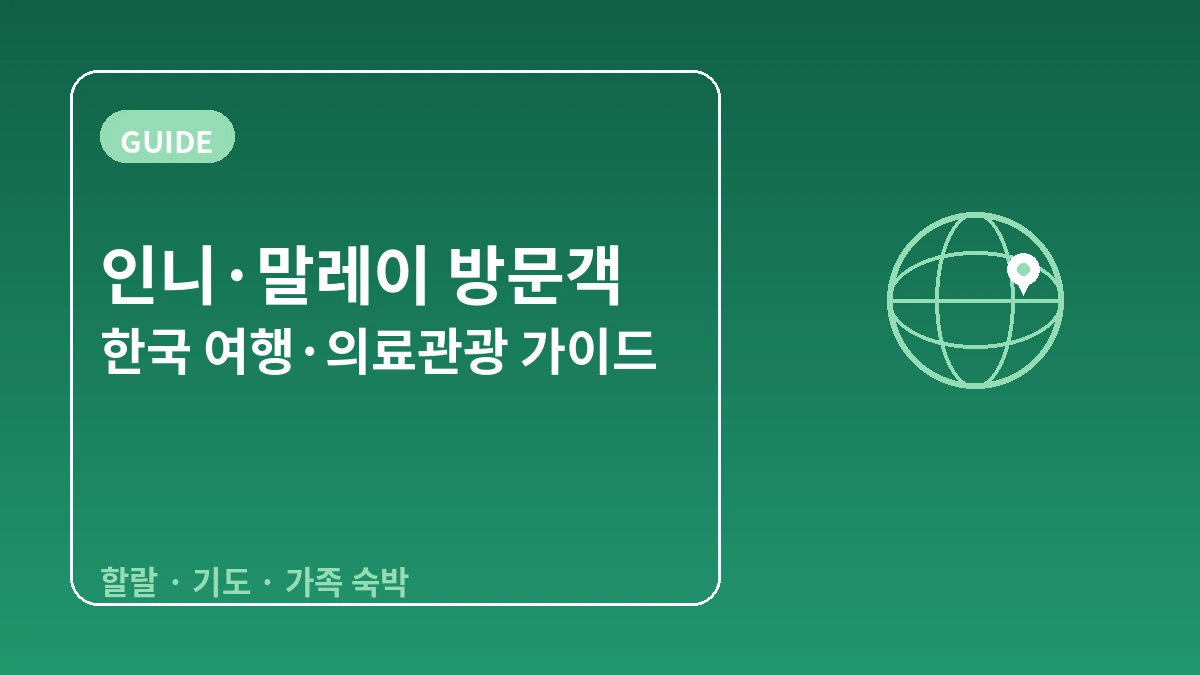 인도네시아·말레이시아 방문객을 위한 한국 가이드 — 할랄·기도·무슬림 편의 1