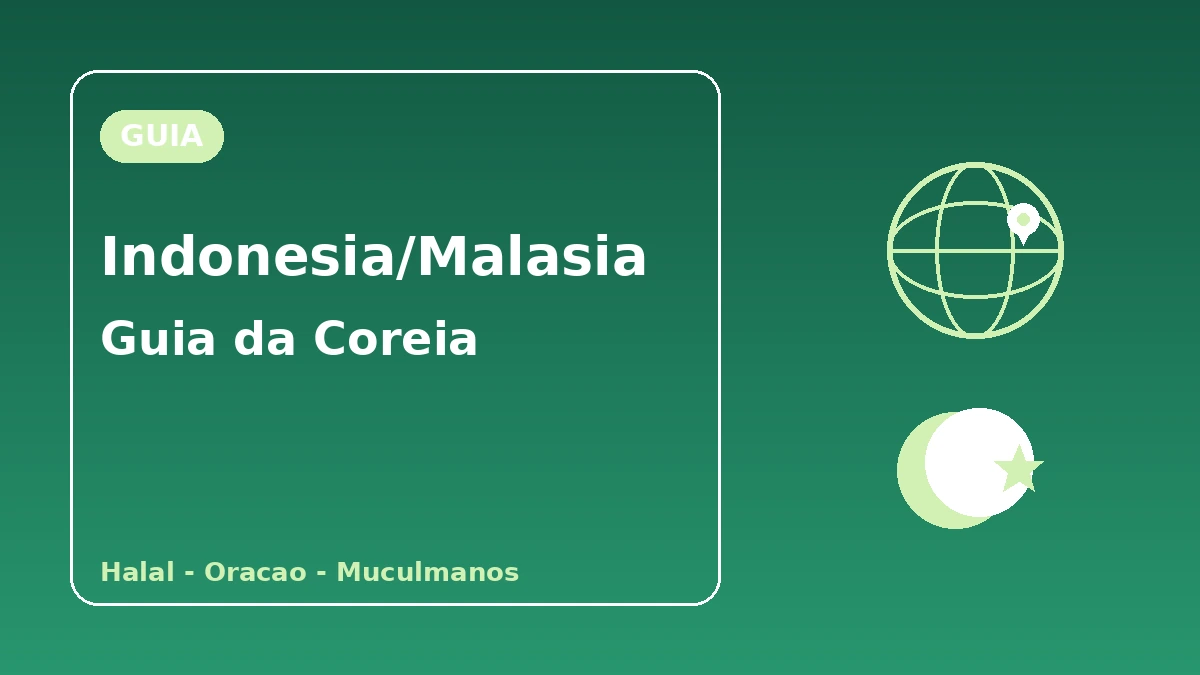 Guia da Coreia para visitantes da Indonésia·Malásia — Halal·oração·conveniência amigável a muçulmanos 1