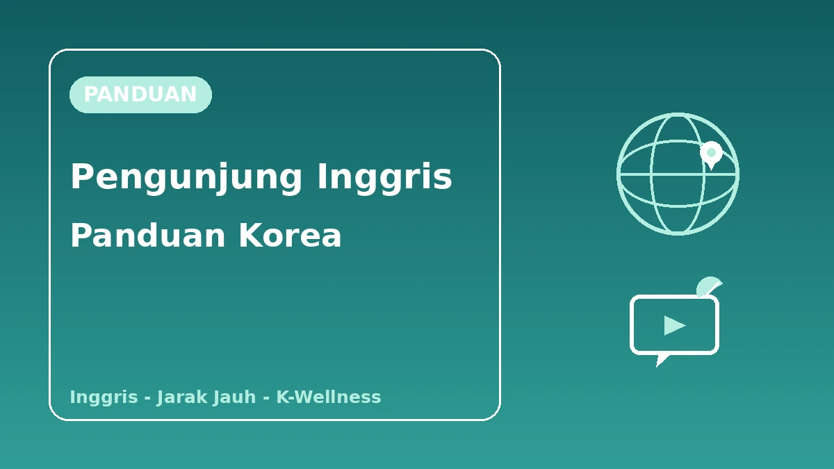 Panduan Korea untuk Pengunjung Berbahasa Inggris — Dukungan Bahasa Inggris·Konsultasi Jarak Jauh·K-Wellness