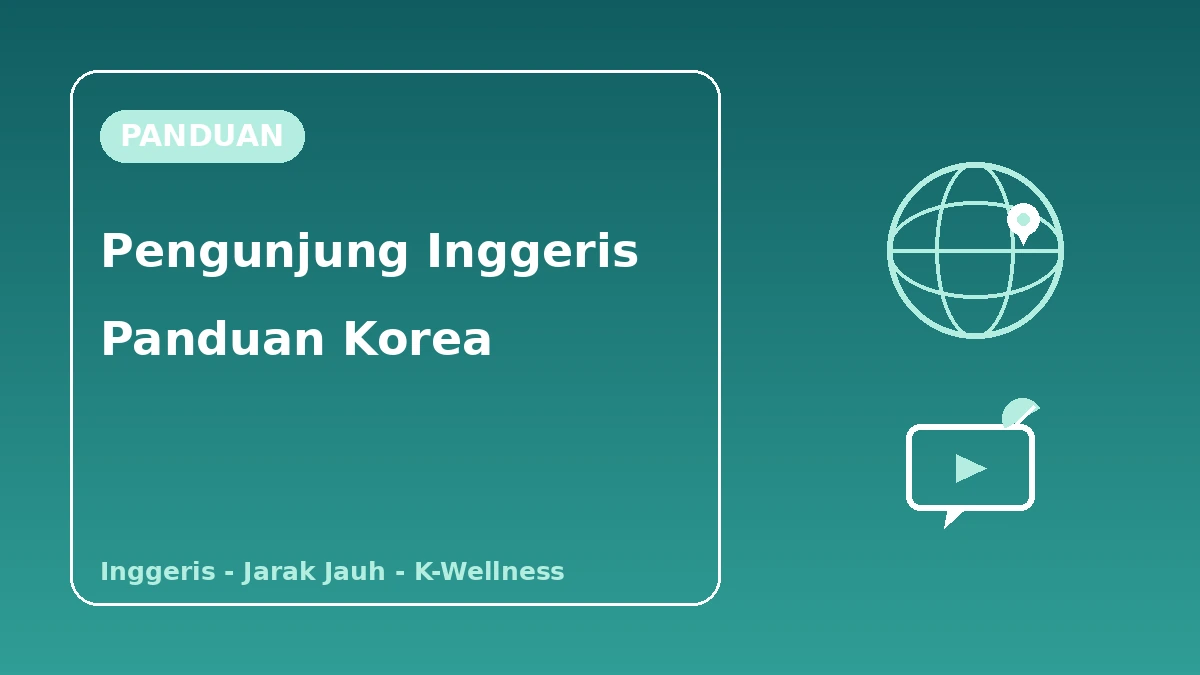 Panduan Korea untuk Pengunjung Berbahasa Inggeris — Sokongan Bahasa Inggeris·Perundingan Jarak Jauh·K-Wellness
